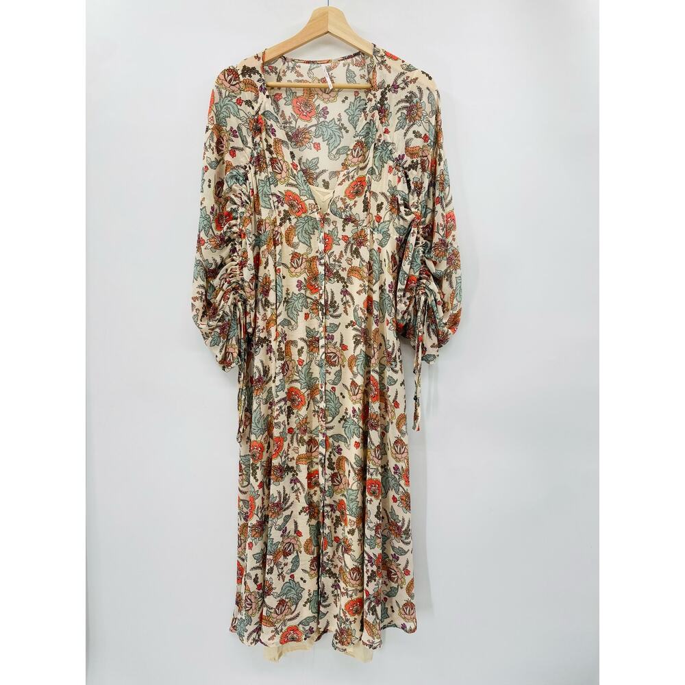 Free People Earth Folk Maxi Dress in Tea Combo - Picture 3 of 11